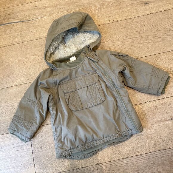 NEW Olive Green Fleece Removable Hoodie Yeezy Sweatshirt Jacket